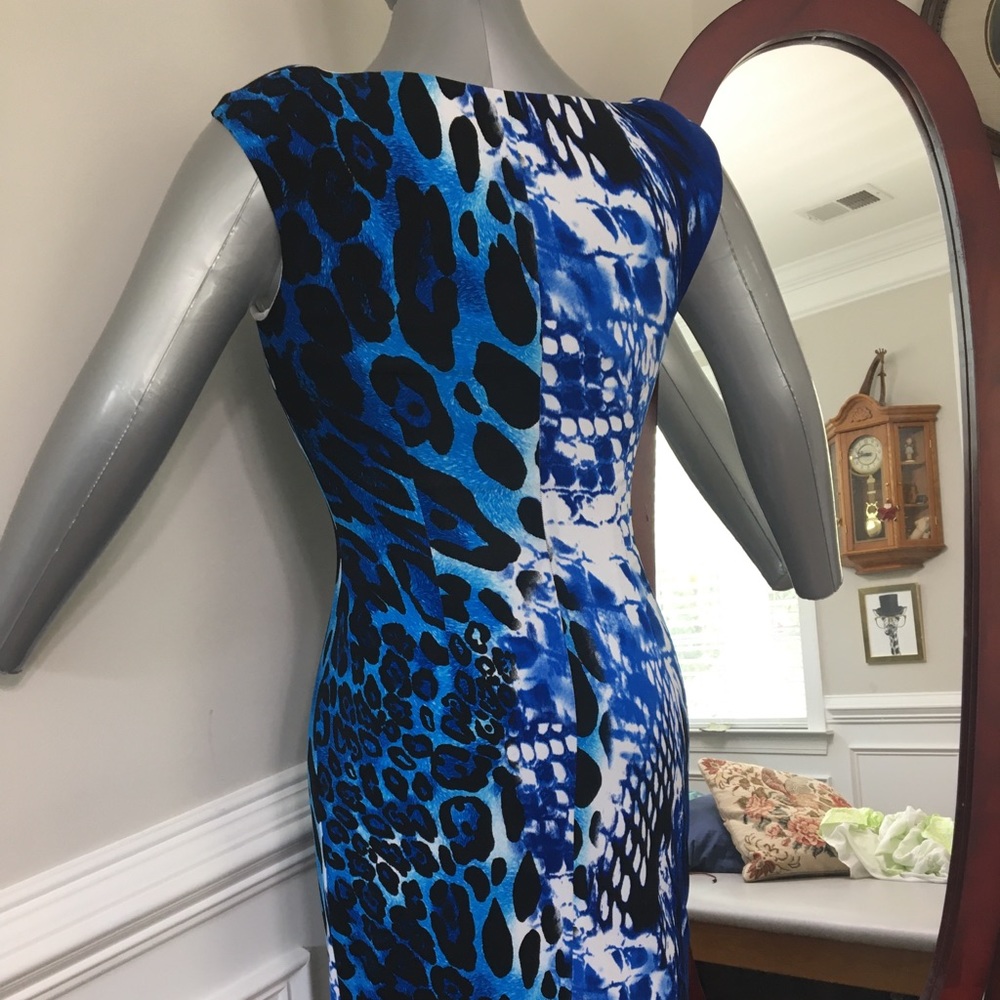 Cache Form Fitted Leopard Print Dress - Picture 6 of 8